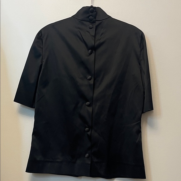 Prada Black Satin Blouse - Picture 6 of 8